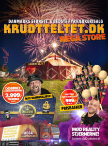 Krudtteltet MEGA STORE 2019 Pyrotest.dk